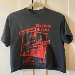 Brandy Melville Aleena Electric Circus Top Cropped Black Red Small